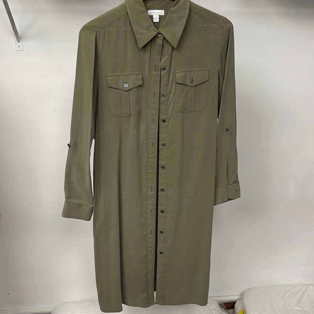 Charter Club Green Silk Dress
